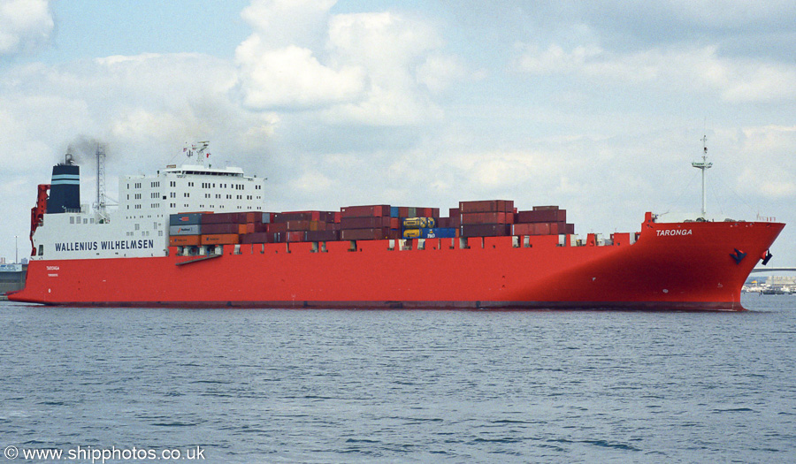 Photograph of the vessel  Taronga pictured departing Southampton on 24th June 2002