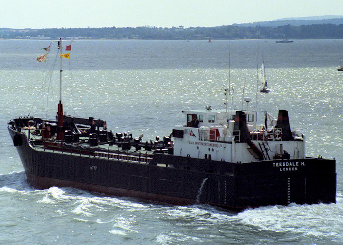 Photograph of the vessel  Teesdale H pictured departing Portsmouth Harbour on 21st August 1988