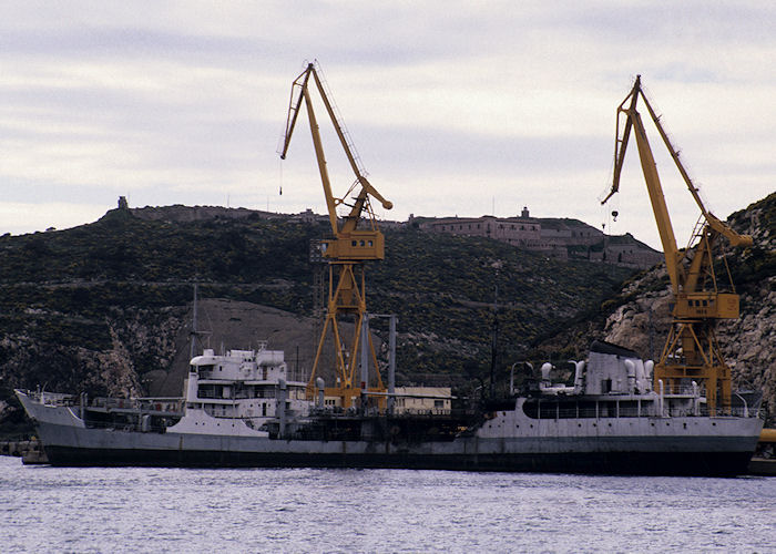 Photograph of the vessel SPS Teide pictured laid up at Cartagena on 25th March 1991