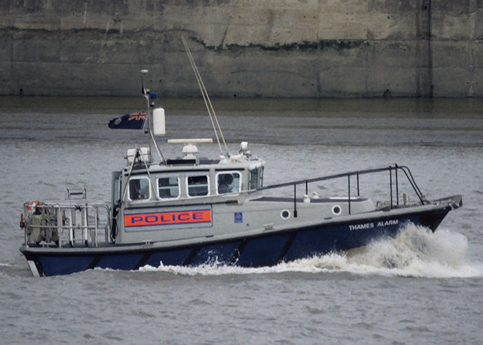 Photograph of the vessel  Thames Alarm pictured passing Greenwich on 24th September 1997