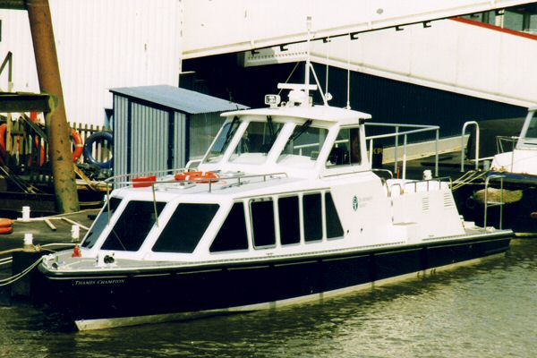 Photograph of the vessel  Thames Champion pictured at Woolwich on 22nd May 1998