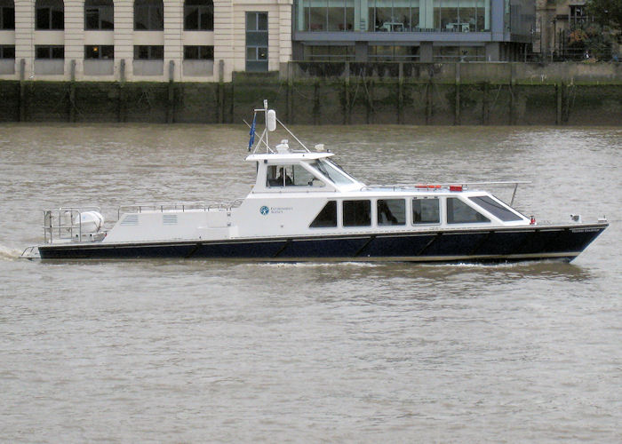 Photograph of the vessel  Thames Champion pictured in London on 21st October 2009
