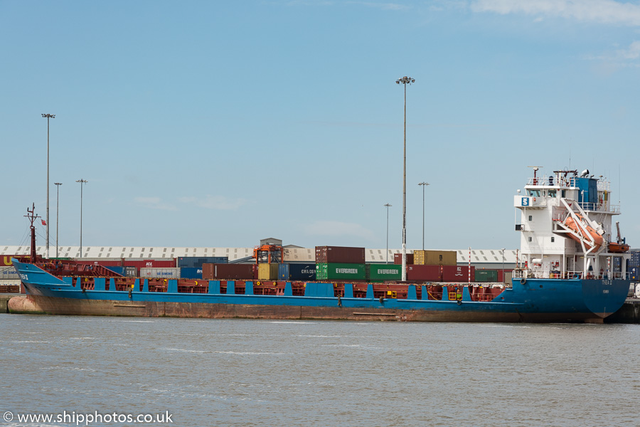 Photograph of the vessel  Thea II pictured in Royal Seaforth Dock, Liverpool on 20th June 2015