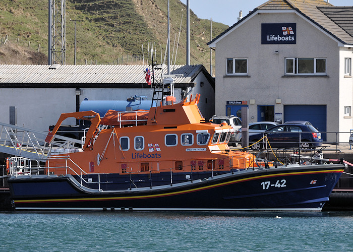 Photograph of the vessel RNLB The Taylors pictured at Scrabster on 12th April 2012