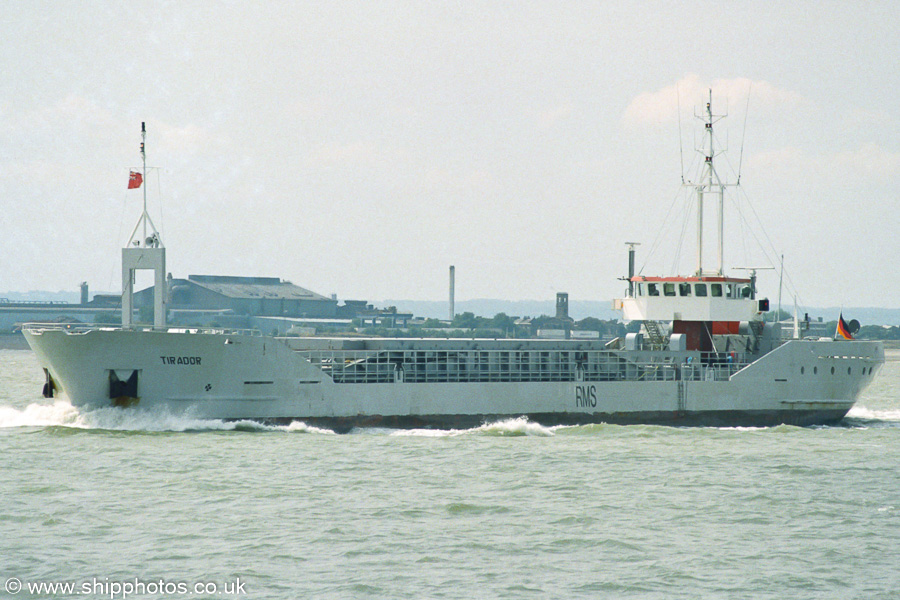 Photograph of the vessel  Tirador pictured departing the River Medway on 16th August 2003