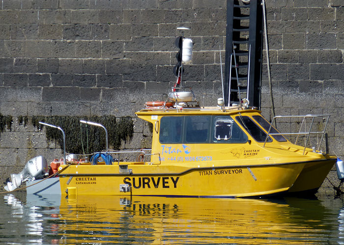 Photograph of the vessel rv Titan Surveyor pictured at Dunbar on 17th May 2013