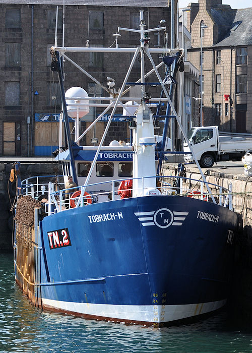 Photograph of the vessel fv Tobrach-N pictured at Peterhead on 6th May 2013