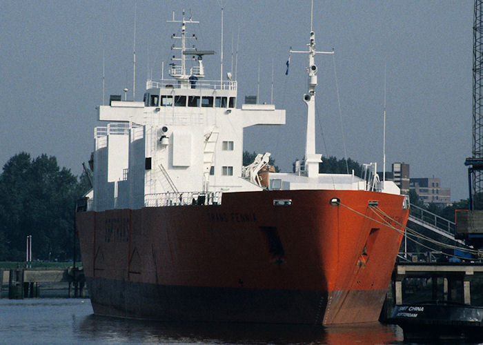 Photograph of the vessel  Trans Fennia pictured in Wilhelminahaven, Rotterdam on 27th September 1992
