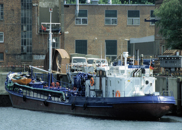 Photograph of the vessel  Travetank pictured at Kiel on 7th June 1997