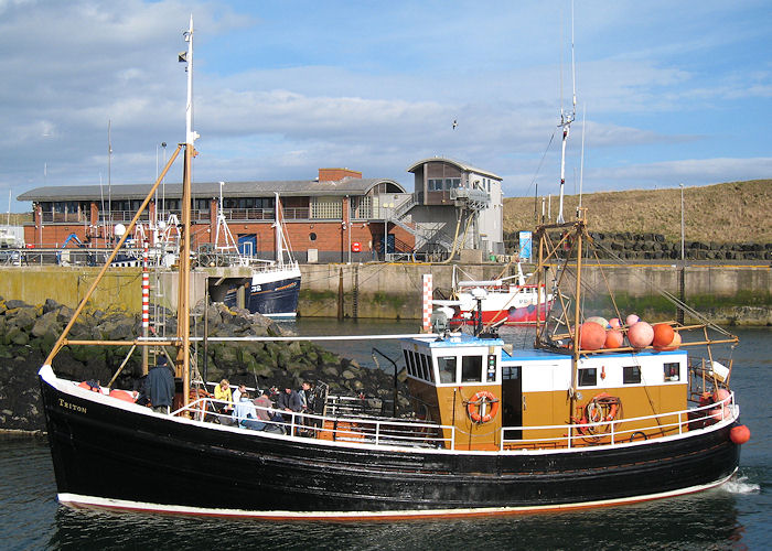Photograph of the vessel  Triton pictured departing Eyemouth on 21st March 2010