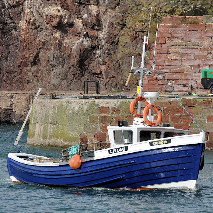 Photograph of the vessel fv Triton pictured arriving at Dunbar on 17th September 2013