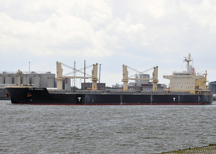 Photograph of the vessel  TTM Phoenix pictured passing Vlaardingen on 22nd June 2012
