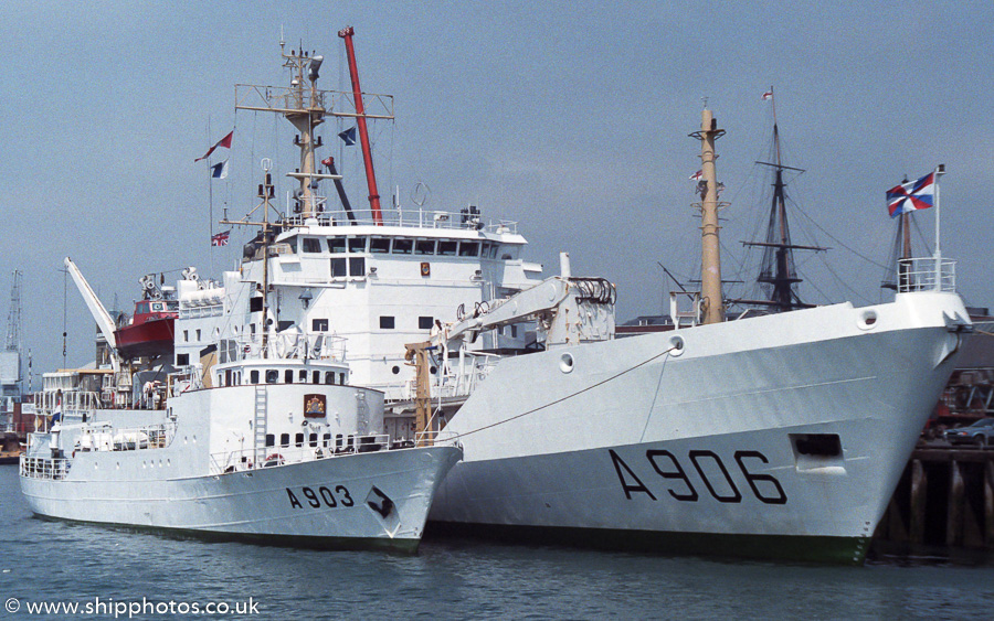 Photograph of the vessel HrMS Tydeman pictured in Portsmouth Naval Base on 11th June 1989