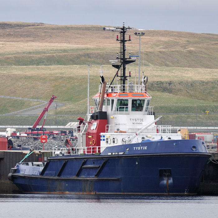 Photograph of the vessel  Tystie pictured at Sella Ness on 11th May 2013