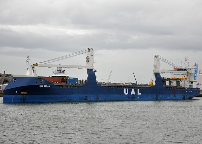 Photograph of the vessel  UAL Texas pictured departing Aberdeen on 12th September 2013