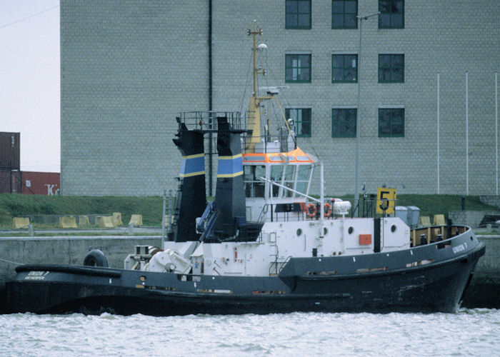 Photograph of the vessel  Union 7 pictured in Antwerp on 19th April 1997