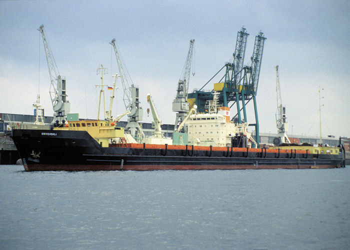 Photograph of the vessel  Universal-1 pictured at Hamburg on 9th June 1997