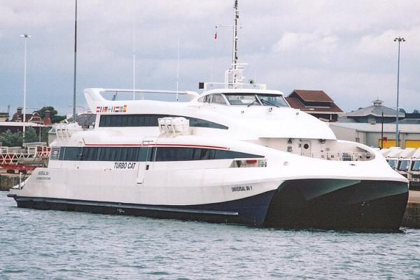 Photograph of the vessel  Universal Mk.I pictured in Southampton on 22nd July 2001