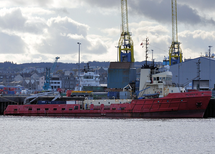 Photograph of the vessel  Valdemar M pictured at Aberdeen on 15th April 2012