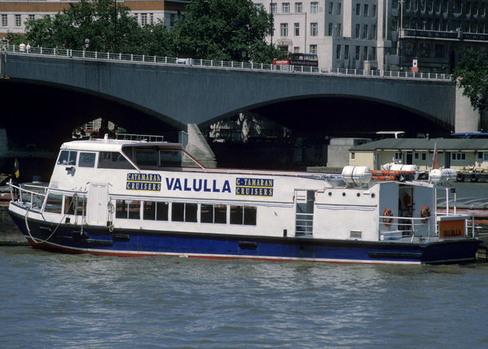 Photograph of the vessel  Valulla pictured in London on 19th July 1997