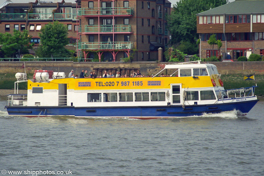 Photograph of the vessel  Valulla pictured passing Greenwich on 3rd September 2002