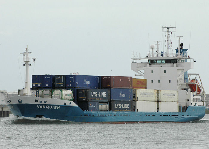 Photograph of the vessel  Vanquish pictured passing Vlaardingen on 20th June 2010