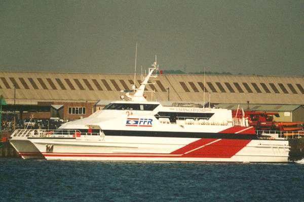 Photograph of the vessel  Varangerfjord pictured departing Southampton on 27th May 1999