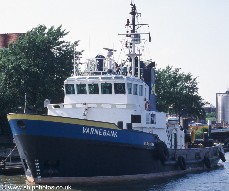 Photograph of the vessel  Varnebank pictured in Koningin Wilhelminahaven, Rotterdam on 17th June 2002
