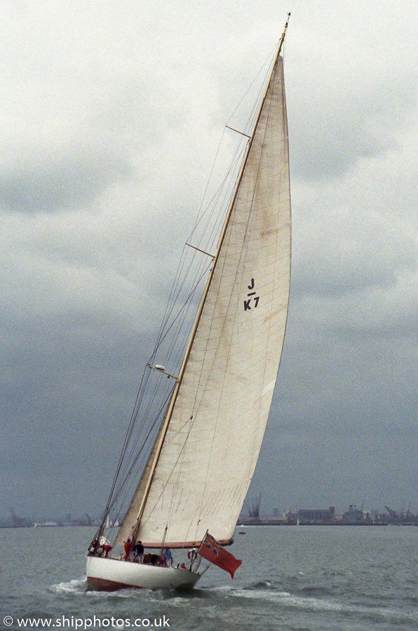 Photograph of the vessel  Velsheda pictured on Southampton Water on 30th April 1989