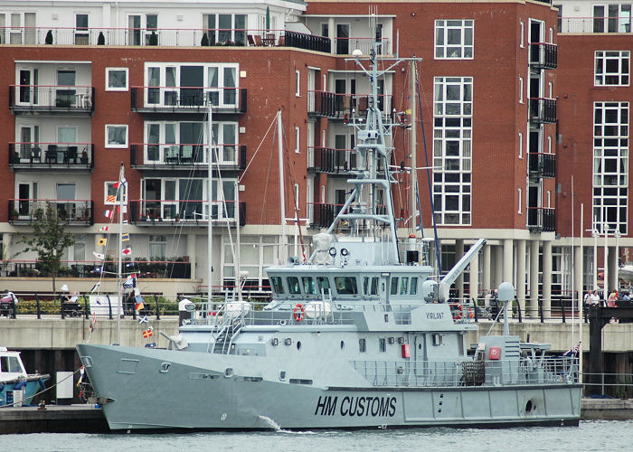 Photograph of the vessel HMRC Vigilant pictured at Gunwharf Quays, Portsmouth on 3rd July 2005