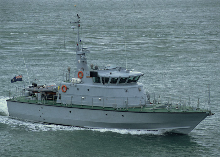 Photograph of the vessel HMCC Vigilant pictured entering Portsmouth Harbour on 23rd September 1991
