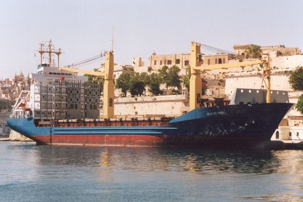 Photograph of the vessel  Ville de Dubai pictured in Valletta on 1st June 2000
