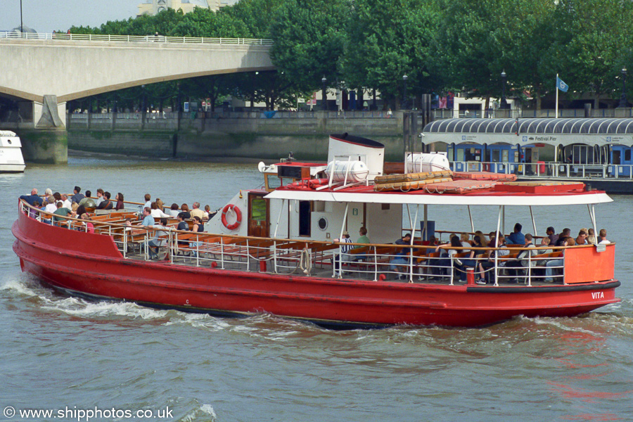 Photograph of the vessel  Vita pictured in London on 3rd September 2002