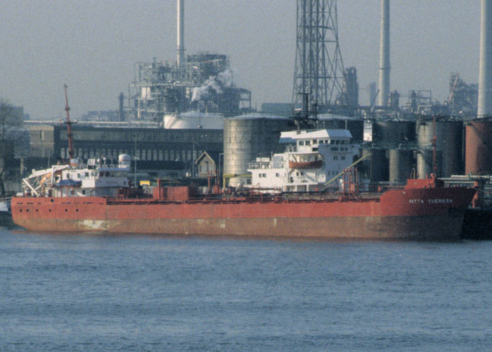 Photograph of the vessel  Vitta Theresa pictured in 1e Petroleumhaven, Rotterdam on 15th April 1996