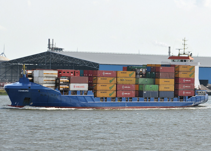 Photograph of the vessel  Vohburg pictured passing Vlaardingen on 24th June 2011