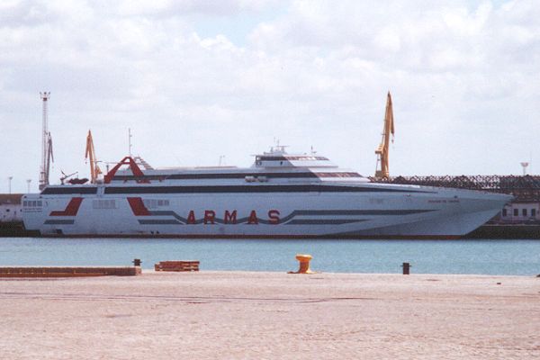 Photograph of the vessel  Volcan de Tauro pictured in Cadiz on 30th April 2001