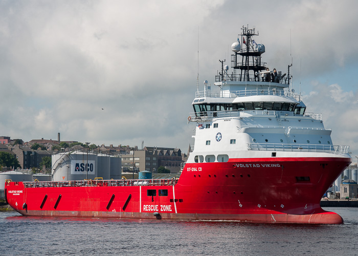 Photograph of the vessel  Volstad Viking pictured at Aberdeen on 10th June 2014