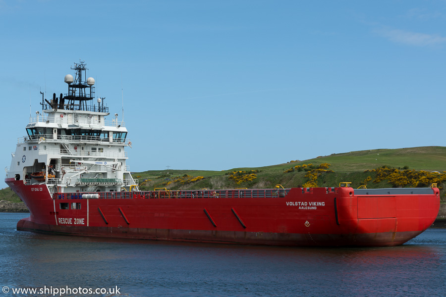 Photograph of the vessel  Volstad Viking pictured departing Aberdeen on 23rd May 2015
