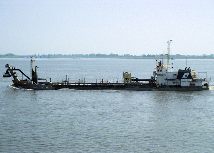 Photograph of the vessel  Volvox Scaldia pictured on the River Elbe on 5th June 1997