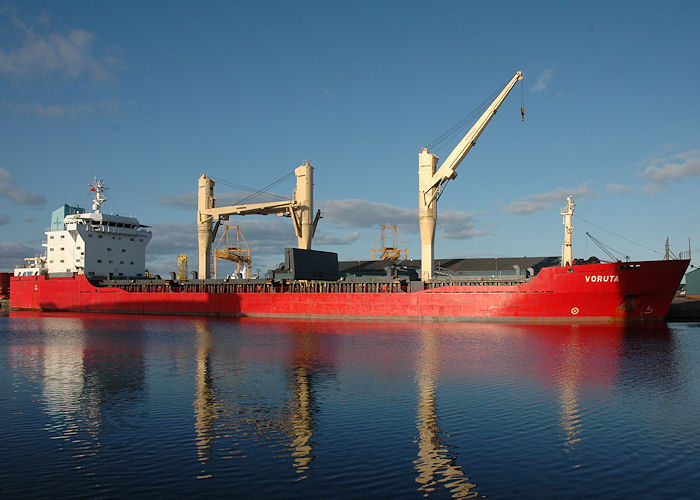 Photograph of the vessel  Voruta pictured at Leith on 20th March 2010