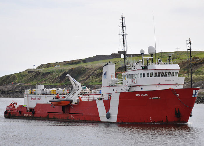 Photograph of the vessel  VOS Ocean pictured arriving at Aberdeen on 14th May 2013