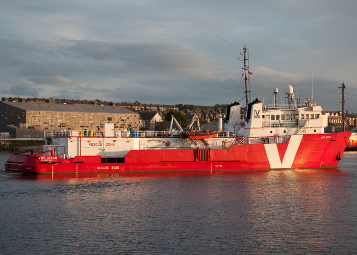 Photograph of the vessel  VOS Ocean pictured arriving at Aberdeen on 8th June 2014