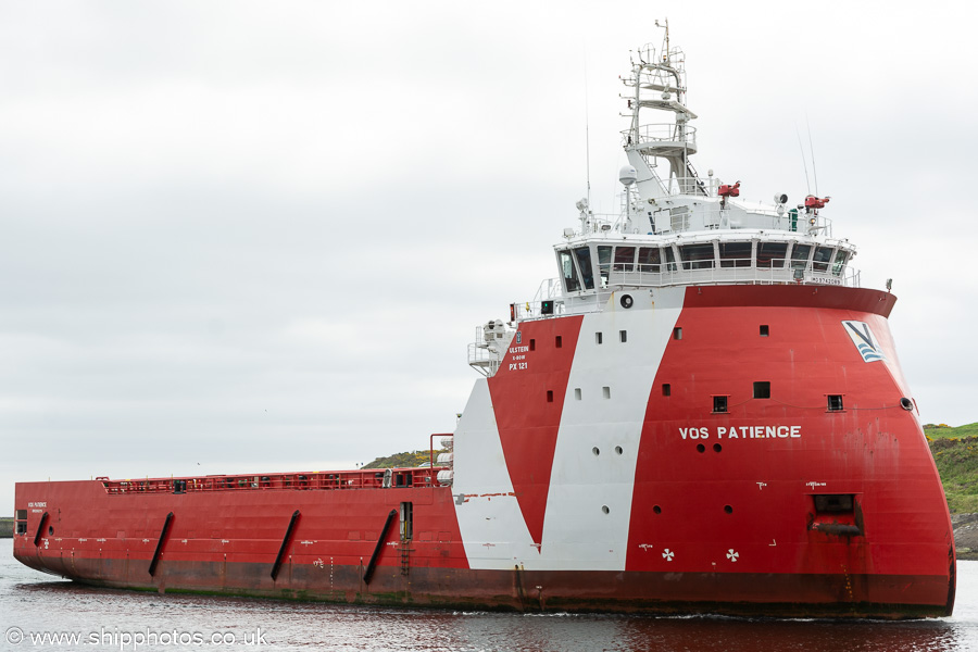 Photograph of the vessel  VOS Patience pictured arriving at Aberdeen on 22nd May 2022