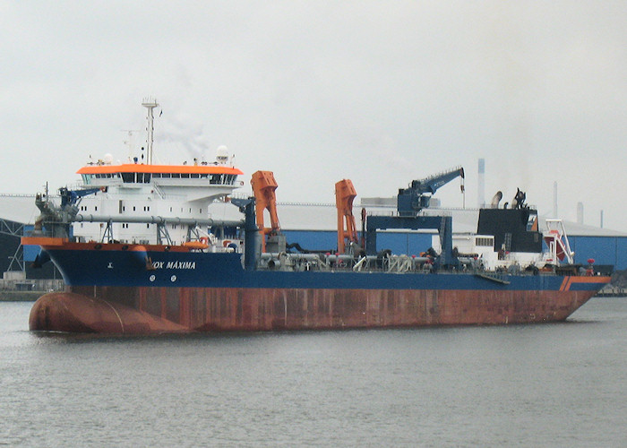 Photograph of the vessel  Vox Maxima pictured passing Vlaardingen on 26th June 2011
