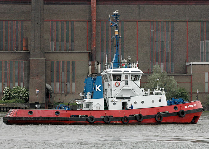 Photograph of the vessel  VS Hamburg pictured on the Nieuwe Maas at Rotterdam on 20th June 2010