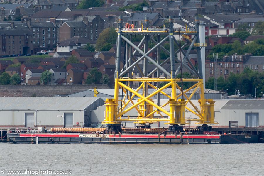 Photograph of the vessel  Wagenborg Barge 10 pictured at Dundee on 24th May 2015