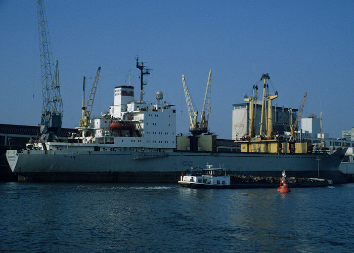 Photograph of the vessel  Warnemunde pictured in Rijnhaven, Rotterdam on 14th April 1996