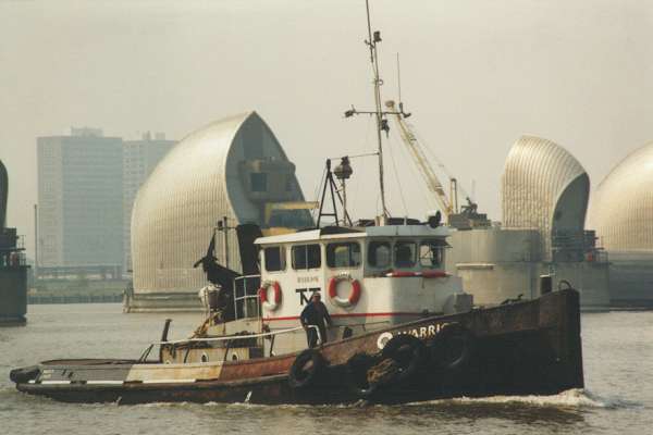 Photograph of the vessel  Warrior pictured on the Thames on 13th May 1998
