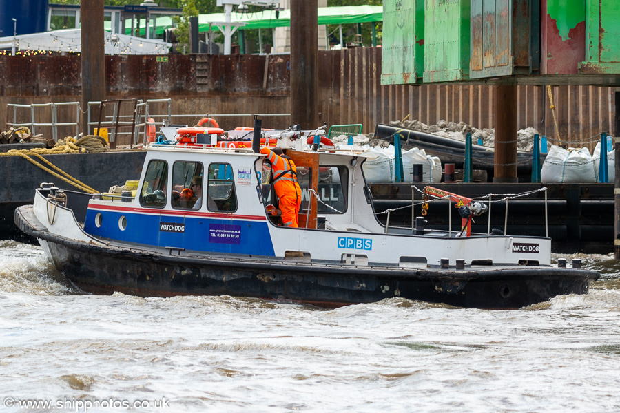 Photograph of the vessel  Watchdog pictured in London on 6th July 2023