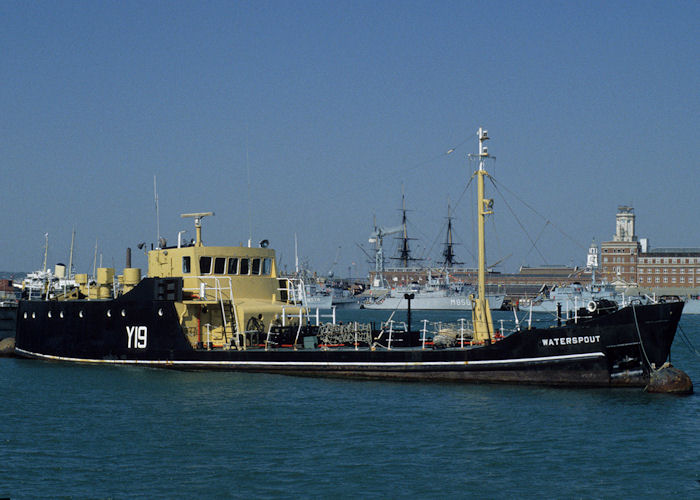 Photograph of the vessel RMAS Waterspout pictured at Gosport on 8th May 1996